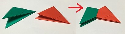 折り紙　クリスマスリース　簡単な折り方