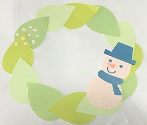 クリスマスリース　画用紙　工作方法