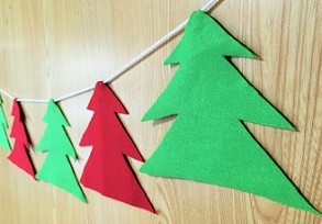フェルト クリスマスガーランド ハンドメイド