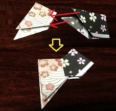 折り紙リース　簡単な折り方