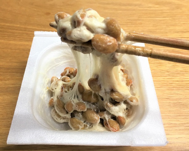 納豆砂糖は伸びる